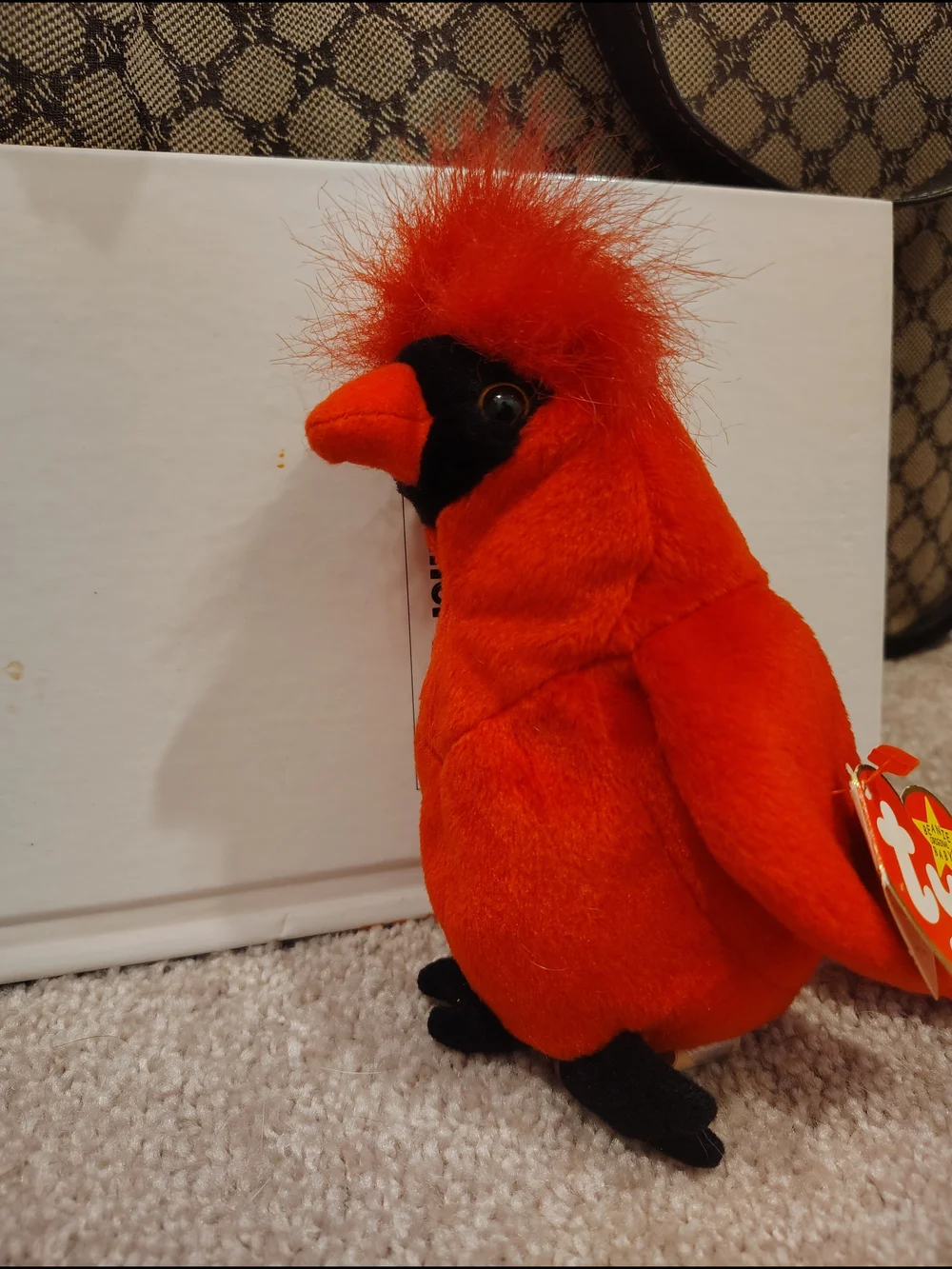 Ty Beanie Baby Cardinal Plush - Bright Red